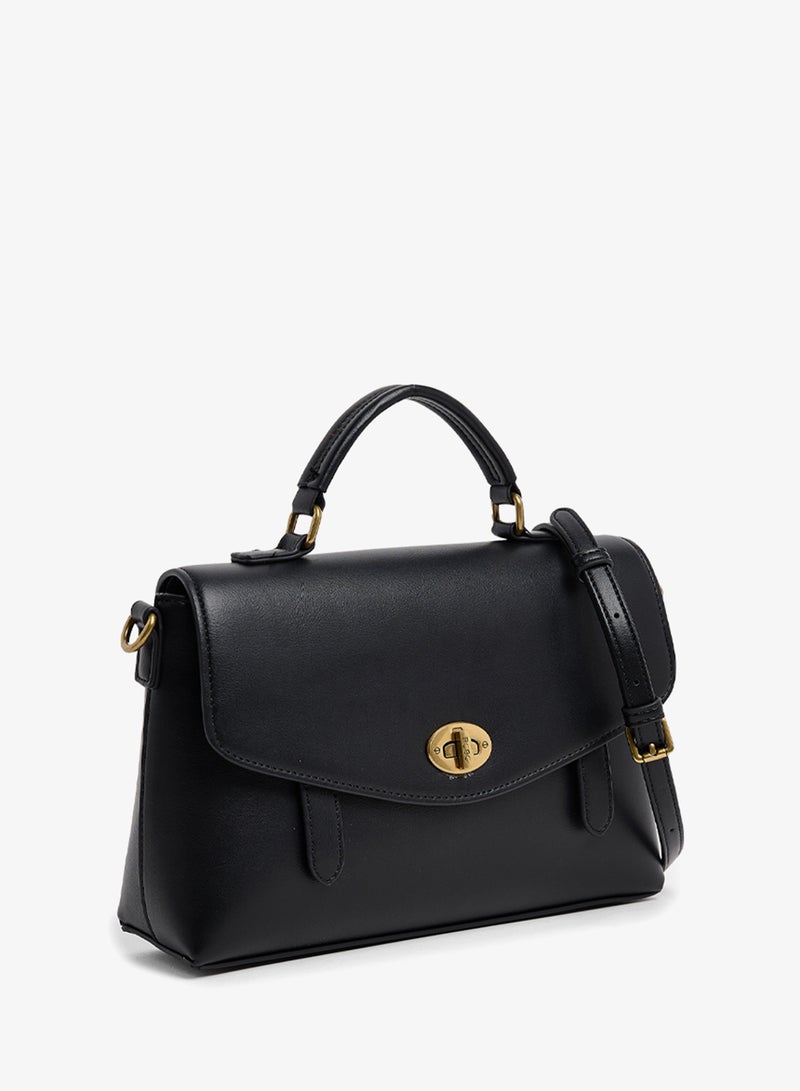 BCBG Textured Twist Lock Shoulder Bag - Image 5